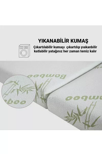 سرير قابل للطي من الخيزران، سرير أرضي، سرير للضيوف، سرير للتخييم، سرير إسفنجي قابل للطي بسمك CM