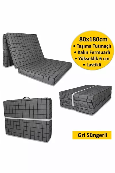 مرتبة إسفنجية قابلة للطي مع وسادة إسفنجية  سم مربعات