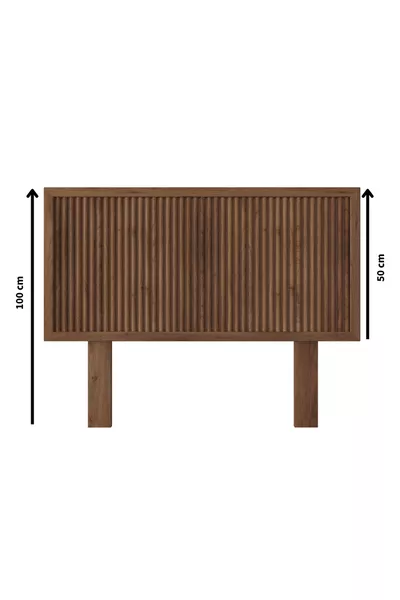 Ebruli Model Ceviz Renk Ahşap Tek Başlık ( DİKEY )