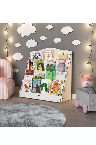 Lucky Montessori Holz-Kinderzimmer 4-stufiges Bücherregal
