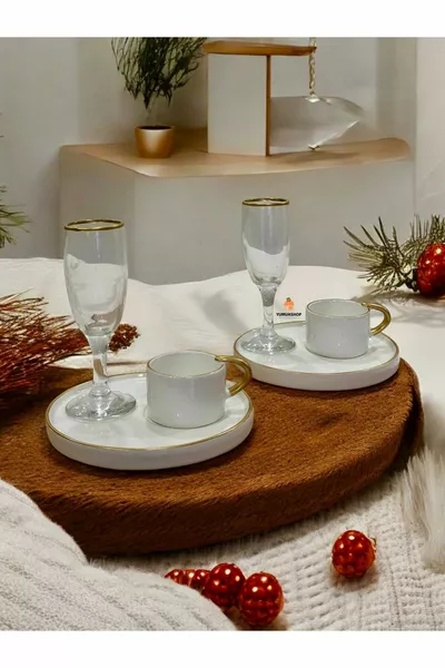 Комплект кафе чаши с чинийки Respiro Специална Серия 6 части