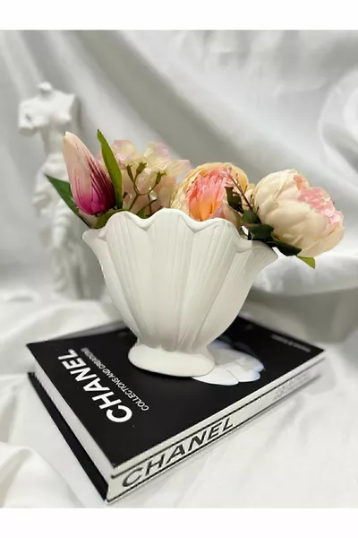 Ваза-устрица, декоративная ваза, декоративная фигурка, ваза-ракушка, стильный дизайн