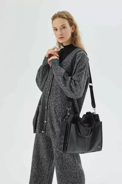 Leather Everyday Bag Black