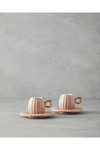 Комплект за кафе Polka New Bone China 4 части за 2 души, прахообразен