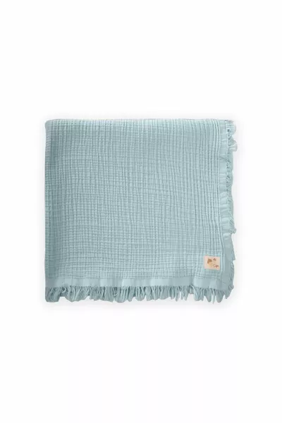 Four-Layer Tassel Blanket  Cm Mint Green