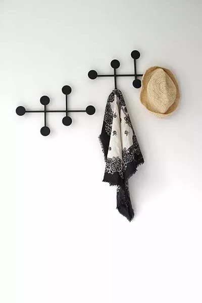 Coat Rack - Set of 2 Dress Hangers - Decorative Iron Rack - Metal Hanger