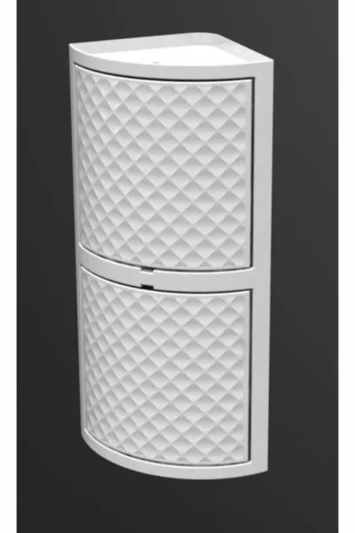 رف زاوية للحمام والمطبخ مع قاعدة ثلاثية القوائم تدور  درجة وخزانة تخزين بالرفوف