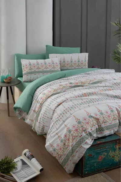 ESTILLA Single Duvet Cover Set with Fitted Sheet