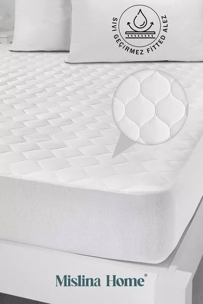 Gewatteerde Katoenen Fitted Hoeslaken Volledige Rand Waterdichte Matrasbeschermer voor Enkelen en Tweepersoonsbedden voor Kinderen