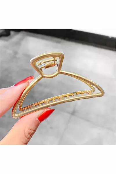 مشبك شعر نسائي من الذهب المعدني من So-much بتصميم هندسي-4