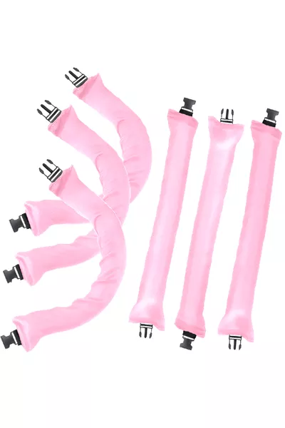 Пудра розово сатенено стилизиращо средство за коса Сатенено руло за коса Сатенена ролка за коса Безтоплинна лента за коса