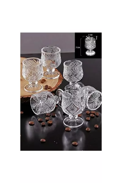 Kristall-Kaffeeglas Beistellglas 6er-Set 