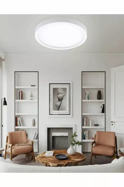 Lampe LED moderne décorative pour salle de bain, balcon, toilette, couloir, à fixer au plafond, luminaire LED intégré, lumière blanche