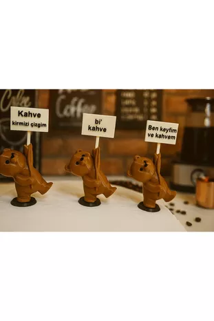 Decoratieve Beertje Koffieset – Moderne Minimalistische Huisaccessoire, Geschenkobject, Schattig voor op de Tafel