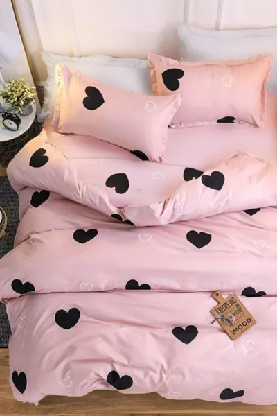 Single Duvet Cover Set with Fitted Sheet, Reversible