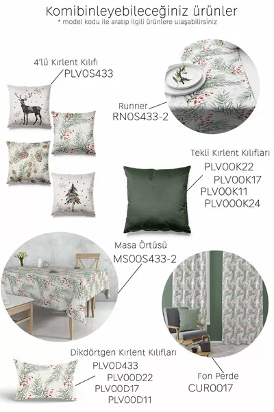 Runner met winterprint, suède geweven, * cm, Kerstmis, Nieuwjaar