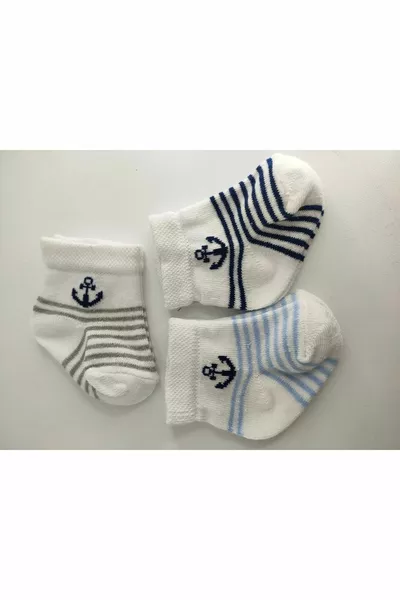 Ancré mer à motifs en coton Hommes 0-6 mois Nouveau-né Bébé Chaussettes