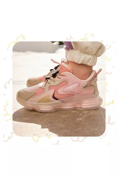 حذاء رياضي بناتي بودرة بتصميم تقويم العظام