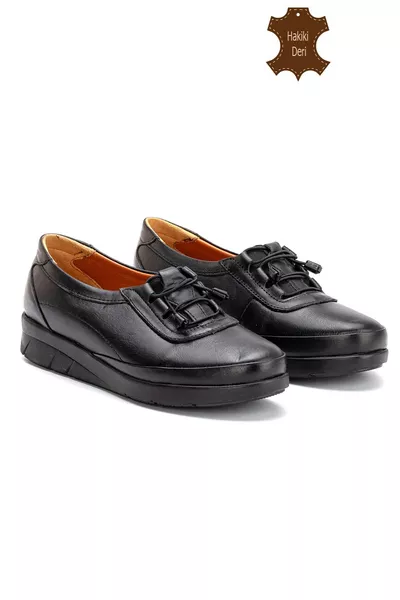 Women's Genuine Leather Orthopedic Flexible Lace-Up Comfortable Shoes