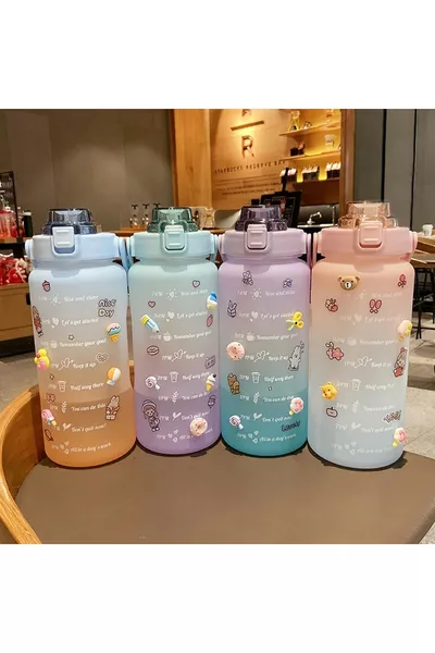 3D Sticker 4-Piece Flask Adhesive Sticker