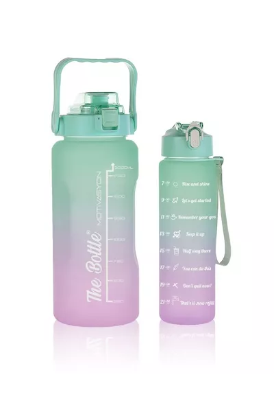 The Bottle Motivational 2-Pack Water Bottle Water Bottle Flask 2L ml Tritan Water Bottle with Lid