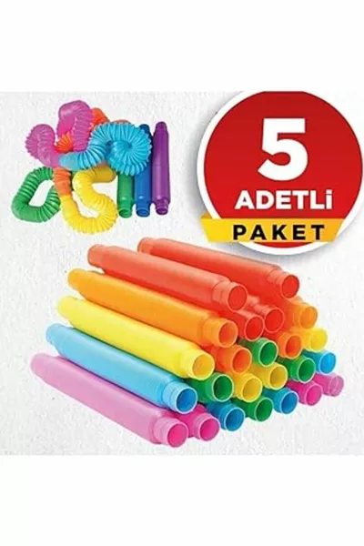 Pop Tubes Pop Tube Popit 5 pezzi Tubo flessibile Giocattolo educativo emotivo