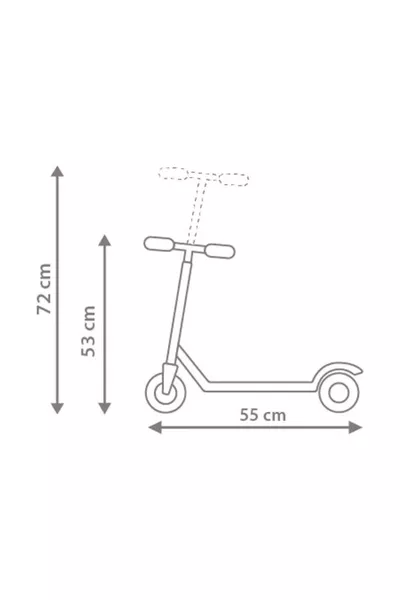 سكوتر أصفر بثلاث عجلات مع أضواء LED