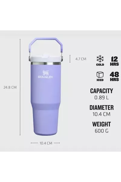 The Iceflow Flip Straw Thermos Cup 0. Lt Light Pink