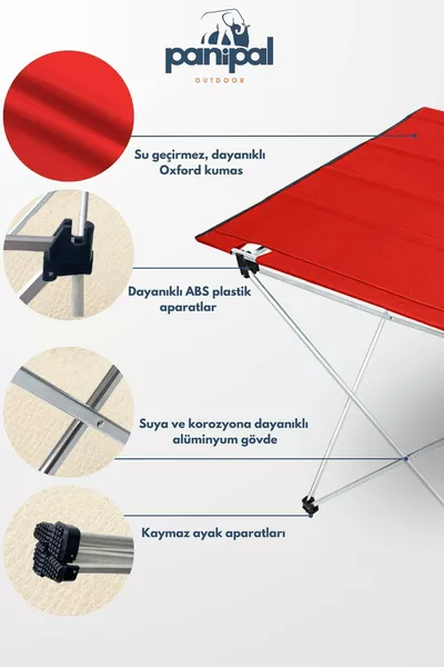 Schultertragbarer, zusammenklappbarer Camping- und Picknicktisch