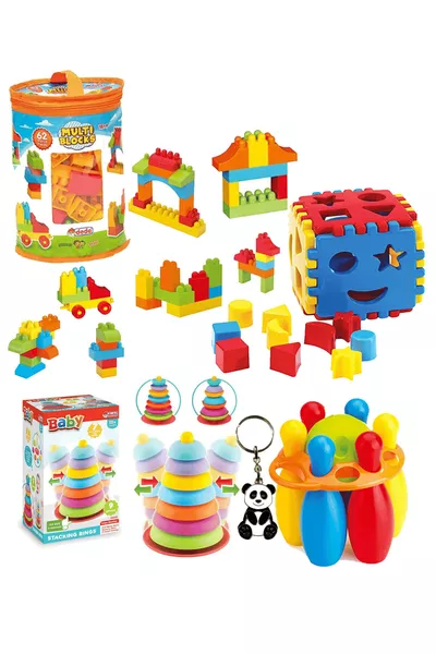 Bultak Boeling Swinging Rings Piece Lego Block Educational Intelligence-Enhancing Set Educational Set