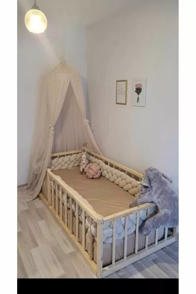 Couffin à mailles 4 cm avec protection - Beige