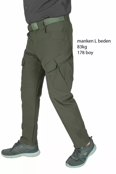 Тактические тактические брюки открытый карго-карман гибкий и легкий материал лайкра (сезонный) - хакигрин