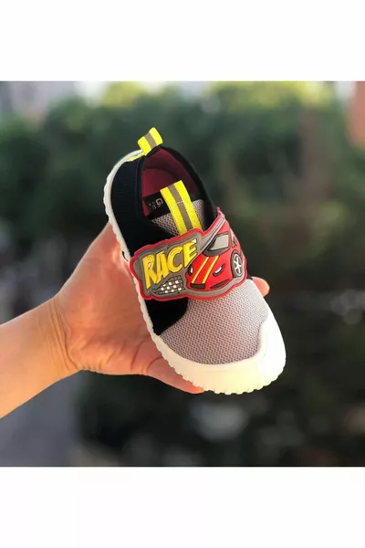 Children's Slippers Kindergarten Home School Shoes Soft Non-Slip Sole Velcro Kindergarten Shoes