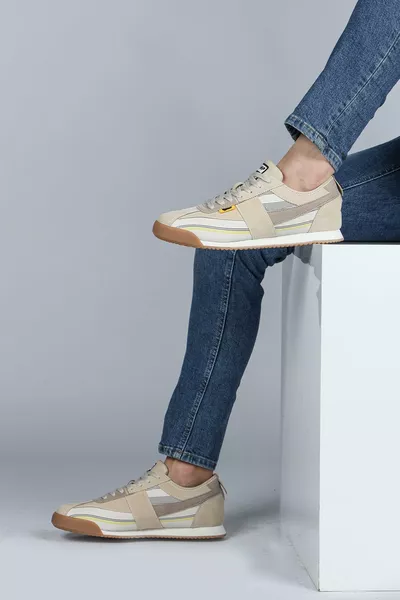  Beige - Grau Herren Sneaker Alltagssportschuh