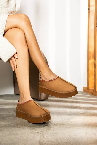 Ciabatte Donna Bibury con Pelliccia - Nero