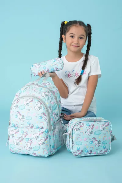 3'lü Okul Çanta Seti BLUE UNİCORN / .
