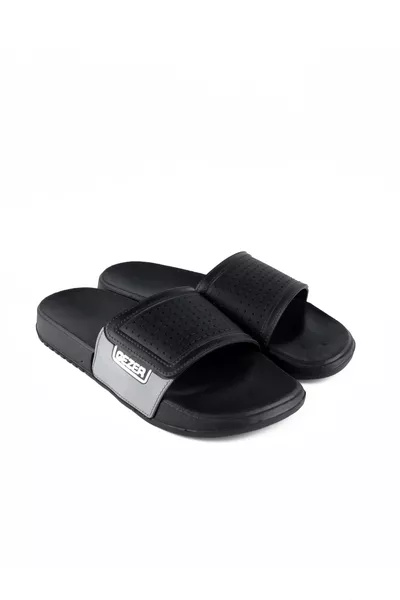 Yazlık Erkek Islak Zemine Uygun Eva Terlik Siyah 