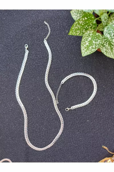 Çelik Snake Kolye & Bileklik Set Erkek Sevgiliye Hediye  Şubat sevgililer günü