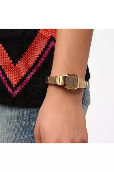 wga-9df Retro Gold Dijital Kol Saati