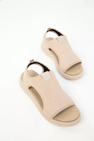 Bej Kadın Sandalet 