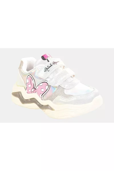 Chaussures de sport argentées lumineuses pour filles / Basket Ellaboni Minnie