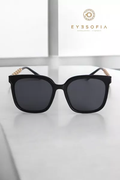 نظارات شمسية إيكو يوني سكس سوداء لعام  بموديل معدني للموسم الجديد