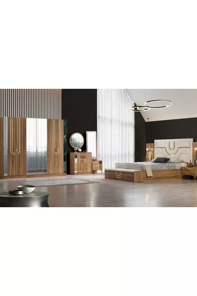 Saffier Walnoot Slaapkamer Set