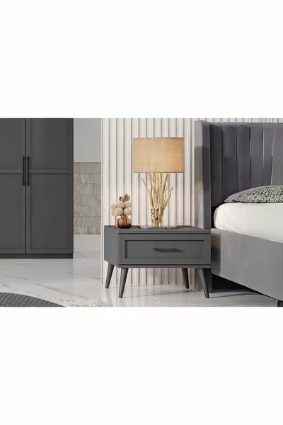 Vlore Grey Nightstand
