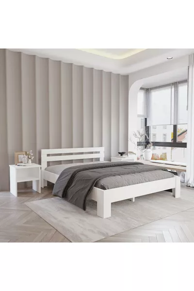 سرير من MDF، مناسب للفرد الواحد والثنائي | تركيب سهل