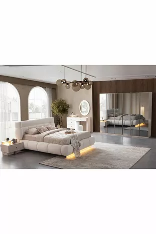 Bons Full Mirrored Bedroom Set