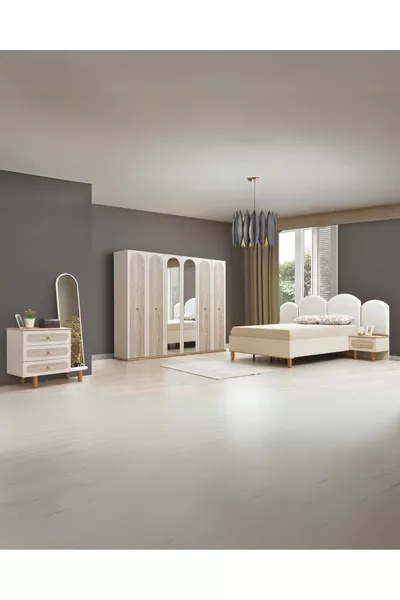 غرفة نوم إريس (خزانة-تسريحة-طاولة جانبية-سرير)