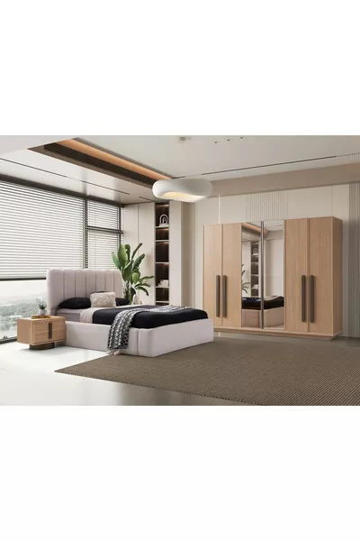 غرفة نوم بوسطن مجموعة سرير 100% إم دي إف | توصيل وتركيب مجاني