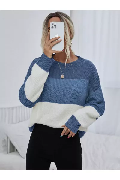 Dier Moda Женский свитер оверсайз в полоску, полосатый свитер