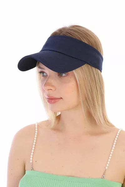 Unisex UV-Schutz Tennismütze mit Schirm in Marineblau